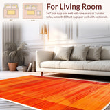 Ultra Soft Area Rug, Non Slip, Stain Resistant, Washable Area Rugs for Living Room, Bedroom, Fluffy Shaggy Nursery(Orange)