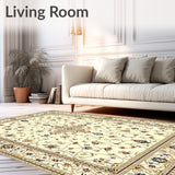 Classic Cream and Beige Oriental Style with Detailed Motif(Beige)