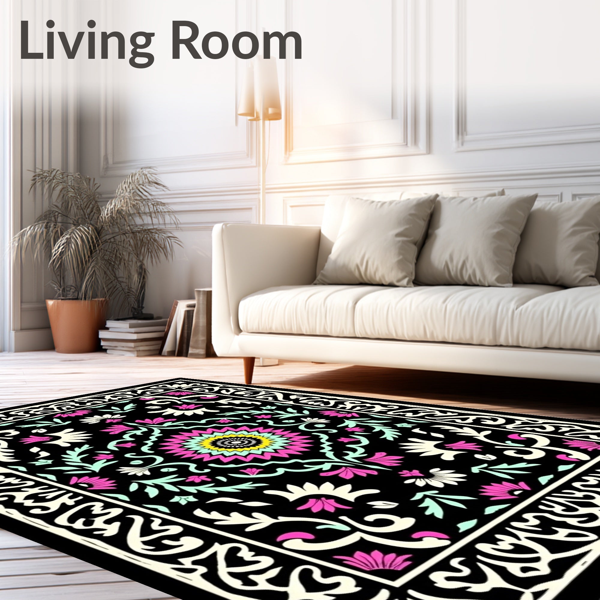 Verdant Tapestry Elaborate Intricate Detailed Exquisite (Black) - ODIKA