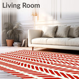 Artisan Inspired Interlocking Herringbone Stripe(Red)