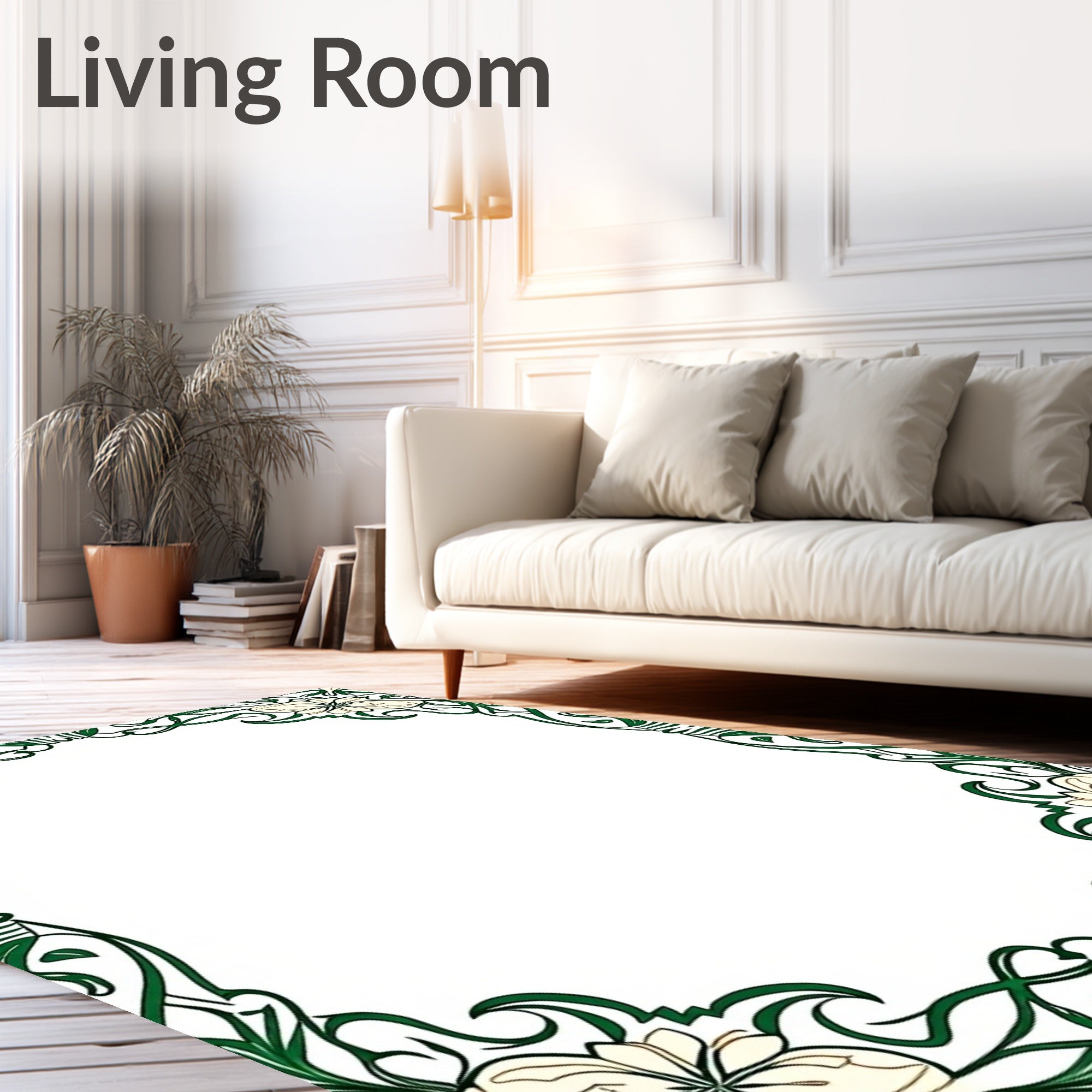 Elegant Botanical Vine Flourish (Green) - ODIKA