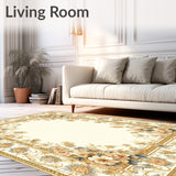 Chic Floral Design Area with Intricate Paisley(Beige)