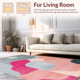 Ultra Soft Area Rug, Non Slip, Stain Resistant, Washable Area Rugs for Living Room, Bedroom, Modern Abstract Print(Gray)