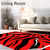 Abstract Brushstroke Artistic Minimalist Contemporary(Red)