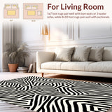 Urban Jungle Stripe Illusion with Abstract Motion(Black)