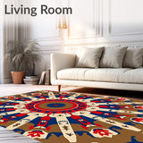 Holiday Toy Soldier Radial Display Decorative Floor Cover(Brown)