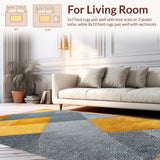 Ultra Soft Area Rug, Non Slip, Stain Resistant, Washable Area Rugs for Living Room, Bedroom, Modern Abstract Non-Shedding Living Room(Gray)
