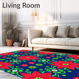 Festive Poinsettia Medallion Boho Vintage(Red)