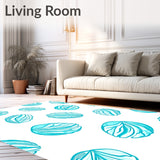 Abstract Oceanic Shell with Flowing Motifs (Blue)