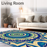 Sunset Breeze Abstract Medallion Symmetry (Blue) - ODIKA