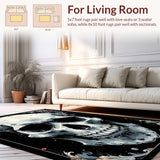 Bold Graphic Skull Art(White)