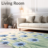 Meadow Garden Watercolor Illustration(Blue)