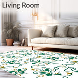 Festive Leaf Motif with Intricate Vine Swirls and Delicate Starbursts(White)