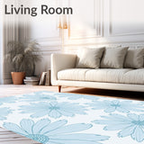 Enchanted Ice Blossom Displaying Magical Winter Florals(Blue)