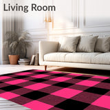 Rustic Buffalo Check With Classic Plaid Stripes And Bold Contrast(Pink)
