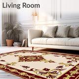 Floral Medallion with Ornate Botanical Motifs(Ivory)