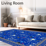 Jolly Cats Posing with Illuminated Christmas Baubles(Blue)