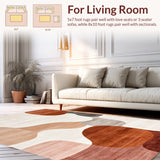 Boho Kids Area Rug Modern Abstract Design Carpet for Nursery or Playroom(Beige)