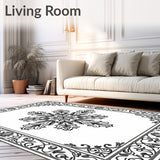 Vintage Distressed Medallion Farmhouse Heritage (Black)