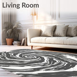 Abstract Brushstroke Design Artistic with Flowing(Black)