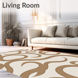 Artistic Pebble Mosaic Marbled Textural Wave(Brown)