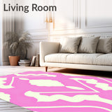 Abstract Medallion Featuring Modern Interlocking(Pink)