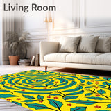 Festive Holly Leaf Spiral Mosaic Design Foam(Yellow)