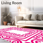Luxurious Swirl Elegant Vibrant Contemporary Decorative (Pink) - ODIKA