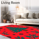 Yuletide Evergreen Botanical Winter Celebration Decoration(Red)