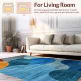 Ultra Soft Area Rug, Non Slip, Stain Resistant, Washable Area Rugs for Living Room, Bedroom, Abstract Holes Pattern(Gray)