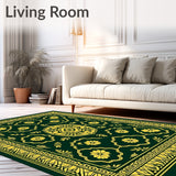 Tessellated Mosaic with Repeating Tile Motifs(Green)