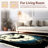 Ultra Soft Area Rug, Non Slip, Stain Resistant, Washable Area Rugs for Living Room, Bedroom, Gothic Coffin Bath Mat(Black)