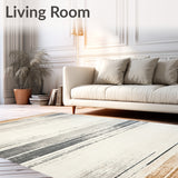 Subtle Striped Runner Non Slip Vintage Floor(Gray)