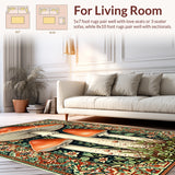 Ultra Soft Area Rug, Non Slip, Stain Resistant, Washable Area Rugs for Living Room, Bedroom, Cushioned Anti Fatigue(Red)