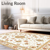 Beige Geometric Contemporary Bohemian Design(White)