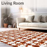 Farmhouse Patchwork Plaid with Festive Pumpkin Details(Brown)