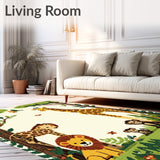 Enchanting Woodland Beige with Lively Animal(Beige)