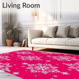 Festive Snowflake Symphony Accent Tapestry(Pink)