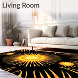 Celestial Abstract Contemporary Artistic Motif (Black)