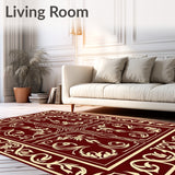 Victorian Acorn Leaf Tapestry Design with Twisting Vines Motif(Brown)