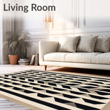 Foldable Plastic Straw Featuring Geometric Chevron Design(Beige)