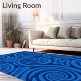 Contemporary Spiral Elegant Decorative Motif (Blue)