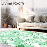 Abstract Brush Strokes with Dynamic Interlocking in Pale Green Shades (Green) - ODIKA
