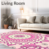 Boho Symmetrical Ornate Decorative Interlocking Stylish (Pink) - ODIKA