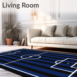 Soccer Field Goals Center Circle Pitch(Blue)