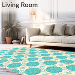 Mediterranean Tile Honeycomb Scrollwork (Turquoise) - ODIKA