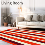 Vintage Awning Stripe Lightweight High Traffic Accent(Orange)