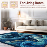 Illusion Nautical with Fluid Octopus Tentacles and Dolphin School(Blue)