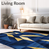Geometric Sunroom Rug(Blue)