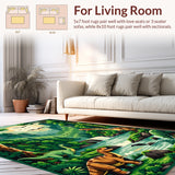 Charming Earthy Toned Safari Scene(Green)